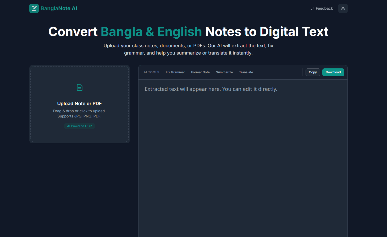 BanglaNote AI
